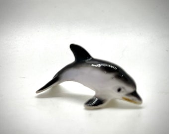 Tiny Treasure Porcelain Dolphin | Miniature Dolphin | Wee Dolphin | Porcelain Dolphin Figurine