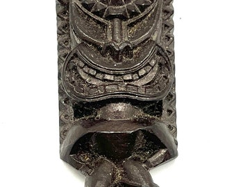 Hand Carved Wooden Pendant | Face Pendant | Hawaiian Mask Pendant | God of Money