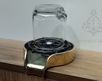 Unlacquered Brass Kitchen Sink Glass Rinser, Bar Utensil Cleaner