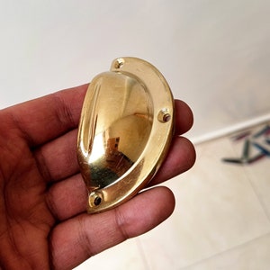 Antique Brass Cup Pulls: Kitchen Cabinet Door Handles