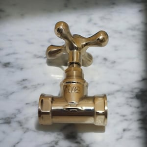 Handmade Solid Brass Faucet Handle with Valve - US Plumbing
