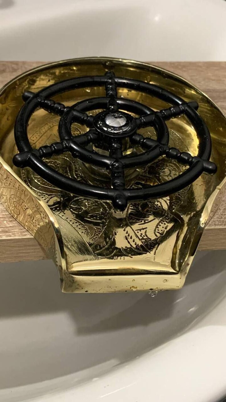 Handmade Glass Sink Rinser With High Pressure | Engraved Solid Brass ...