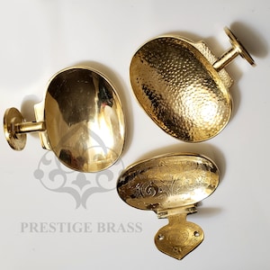 Unlacquered Solid Brass Wall Soap Dishes, Moroccan Handmade Soap Holder, Simple, Engraved, Hammered