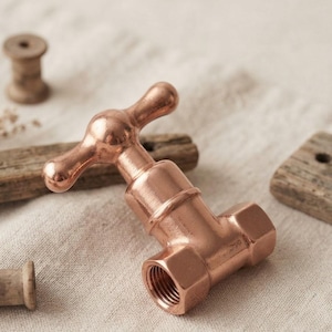 Handmade Solid Brass Faucet Handle : Cross Handle, US Plumbing (1/2 inch)