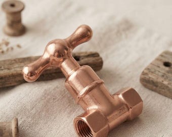 Handmade Solid Brass Faucet Handle : Cross Handle, US Plumbing (1/2 inch)