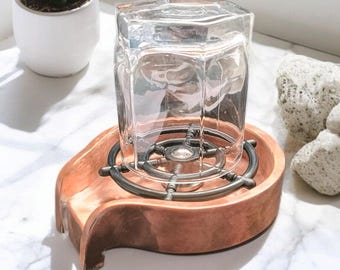 Copper Kitchen Sink Glass Rinser: Bar Utensil Cleaner