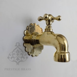 Unlacquered Brass Moroccan Handmade spigot, Handmade Water Tap