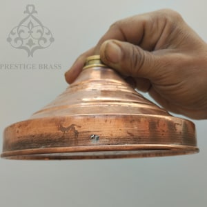 Handcrafted Unlacquered Copper Shower Head: High-Pressure Rainfall