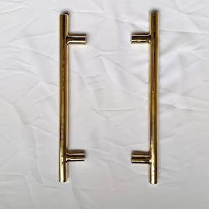 Solid Brass Knurled Cabinet Pulls: Unlacquered Antique Handles