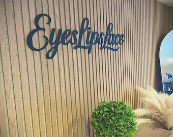 Custom Laser Cut Wood Business Logo Sign: Office Decor