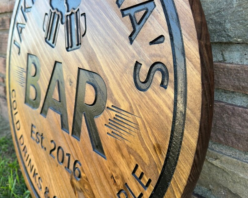 Custom Bar Sign, Custom Wood Bar Sign, Wood Sign Personalized, Bar Sign