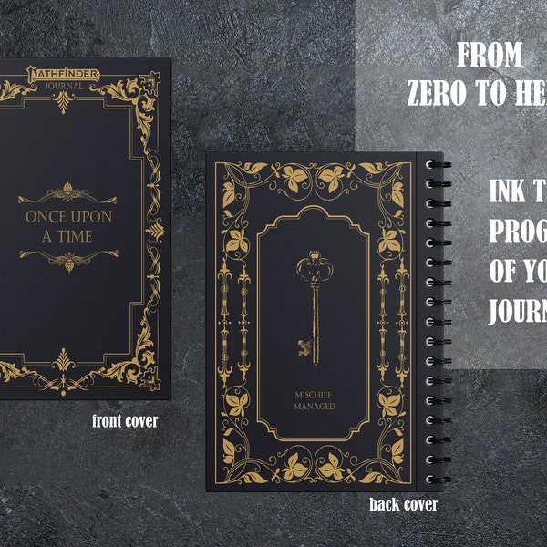 Journal imprimable Pathfinder, feuille de personnage Pathfinder avec livre de sorts complet, A5, Paizo, Pathfinder 2e Campaign Journal