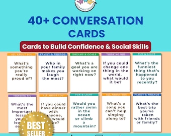 Engaging Conversation Cards for Teens & Adults | Social Skills and Communication PDF