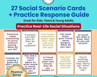 Social Scenario Cards for Teens and Adults | Communication & Response Guide (PDF)