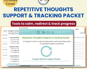 Caregiver Behavior Log | Looping Support / Tracking Packet | 7 Page Printable PDF for Autism & Dementia