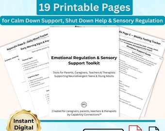 Emotional Regulation & Sensory Support Toolkit (PDF Printable)