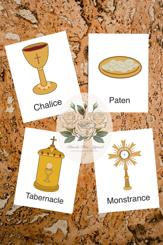 Printable Children's Catholic Mass Cards Visual Learning - set of 8