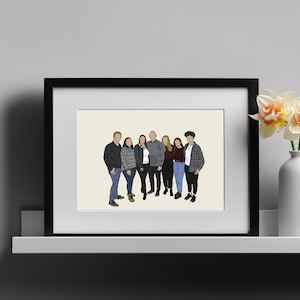 Personalisiertes Portrait ohne Gesicht, Gesichtsloses Portrait, gerahmtes Portrait, Familienportrait, Personalisiertes Paar Portrait, handgemacht, gerahmt