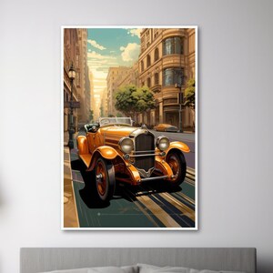 Art Deco Car #06: Wydruk dostępny na płótnie, plakacie lub plakacie w ramie