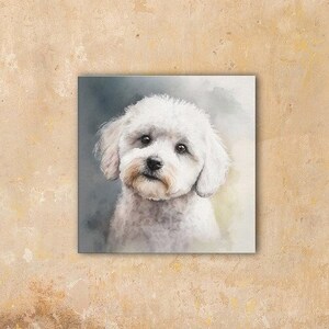 Bichon Frise "Snowy Pup” Premium Wall Art for Dog lovers, Available on Canvas
