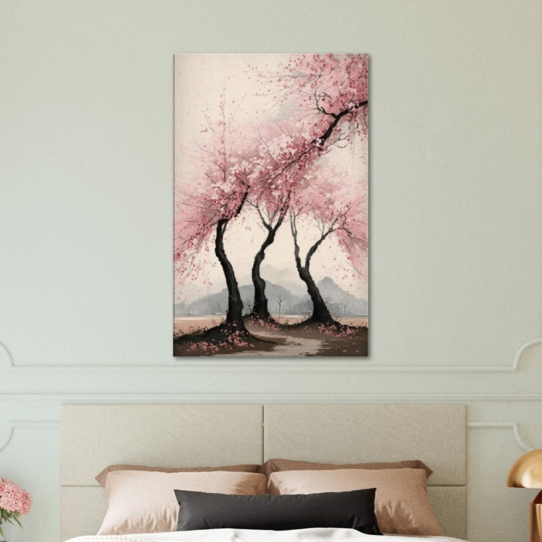 Japanese Cherry Blossom Decor Artful Wall Prints & Canvases for Stunning Cherry Blossom Home