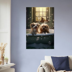 Zampe e riflessi: cane nella vasca da bagno 16