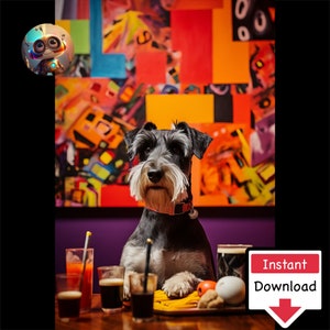 Realistic Dogs in Pubs #12: Digital Download for Printing on Canvas or Posters