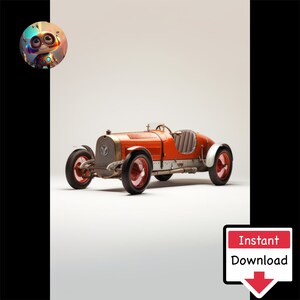 Art Deco Cars #13: Pobieranie cyfrowe do druku na płótnie lub plakatach