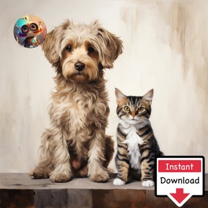 The Odd Couple #01 : Digital Download for Printing on Canvas or Posters