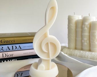 Regalo de profesor de música, Vela de clave de sol para amantes de la música, Regalo para músico, Regalo de piano, Profesor de banda, Profesor de orquesta, Compositor, Cantante