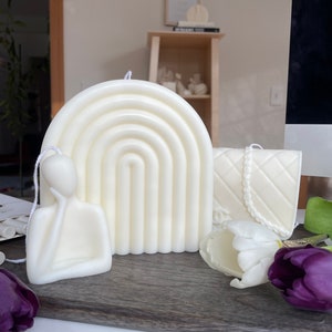 Rainbow Arch Candle | Large Boho Rainbow Arch Soy Candle