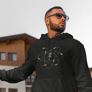 Atomic Disc Golf Hoodie for Disc Golfer, Men&#39;s Disc Golf Hoodie, Women&#39;s Disc Golf Sweatshirt, Disc Golf Gift, Disc Golf Dad, Frisbee Golf