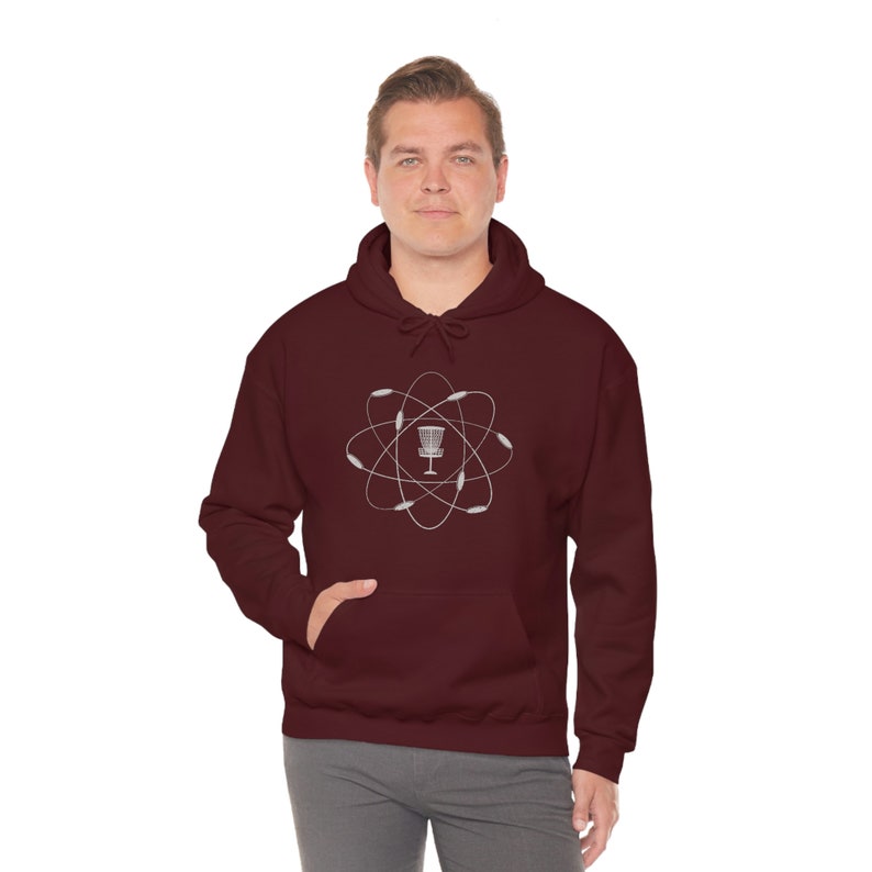 Atomic Disc Golf Hoodie for Disc Golfer, Men's Disc Golf Hoodie, Women's Disc Golf Sweatshirt, Disc Golf Gift, Disc Golf Dad, Frisbee Golf image 5