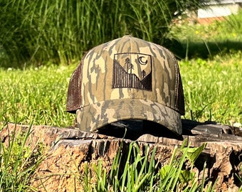 Lucky Camo Trucker Hat Mossy Oak Bottomland Turkey Hunting