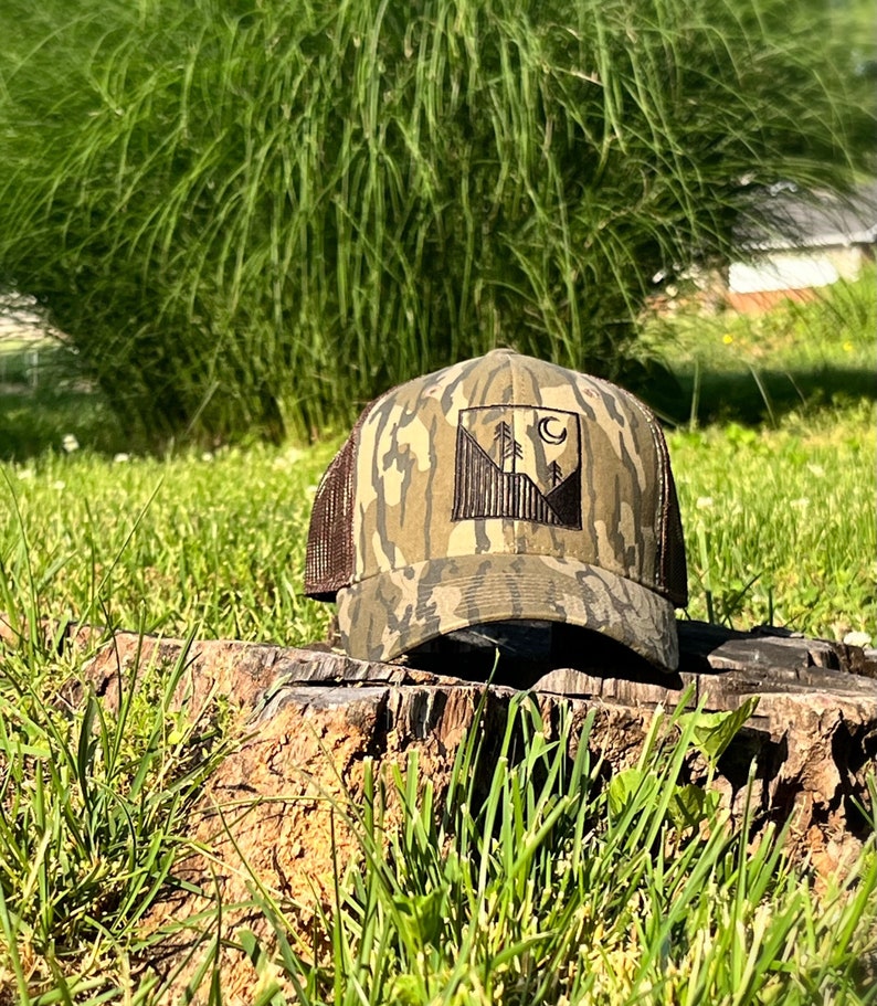 Lucky Camo Trucker Hat Mossy Oak Bottomland Turkey Hunting image 1
