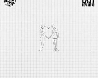 Impresión artística de pareja tomada de la mano, regalo romántico de aniversario (descarga digital)