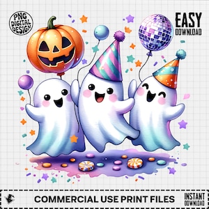 Halloween Ghost Clipart, Cute Ghost Clipart, Halloween Party Clipart, Ghost Png, Spooky Clipart, Halloween Decoration, Ghost Digital