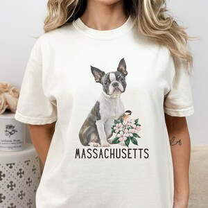 Massachusetts Shirt, Massachusetts Gift, State Pride Shirt, Boston Terrier Shirt, Massachusetts State Shirt, Boston Souvenir