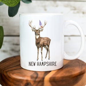 Kubek z New Hampshire, Kubek do kawy z New Hampshire, Kubek stanowy, Prezent stanowy, Prezent z New Hampshire, Prezent z okazji dumy stanowej, Prezent na parapetówkę w New Hampshire
