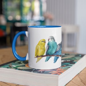 Parakeets, Parakeet Mug, Parakeet Gift, Bird Gifts, Bird Mug, Bird Lover Gift, Bird Watcher Gift, Animal Mug, Unique Mugs