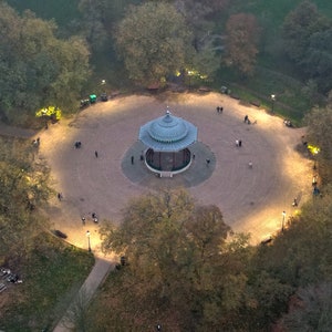 Aerial View of Bandstand Printable Wall Art, Aerial Photography