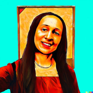 Mona Lisa Selfie Home Decor Canvas Prints Wall Art Modern Art Digital Art