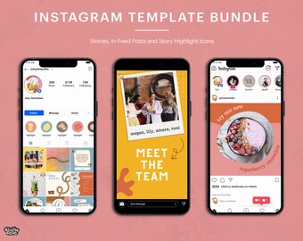 Plantillas divertidas para Instagram / Plantilla de Instagram de Canva para batidos / Publicaciones de Instagram brillantes y personalizables