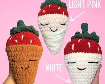 Crochet Chocolate Dipped Strawberry