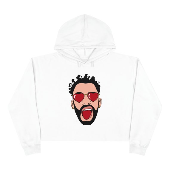 Bad bunny cropped hoodie hotsell