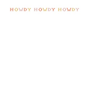 Flat Stationery Card, Howdy Notecards, Gift for any Occasion