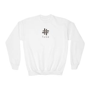 FUSA Youth Crewneck Sweatshirt, Stylish Youth Sweatshirt, Comfortable Pullover, Perfect Gift for Kids, Trendy Casual Wear