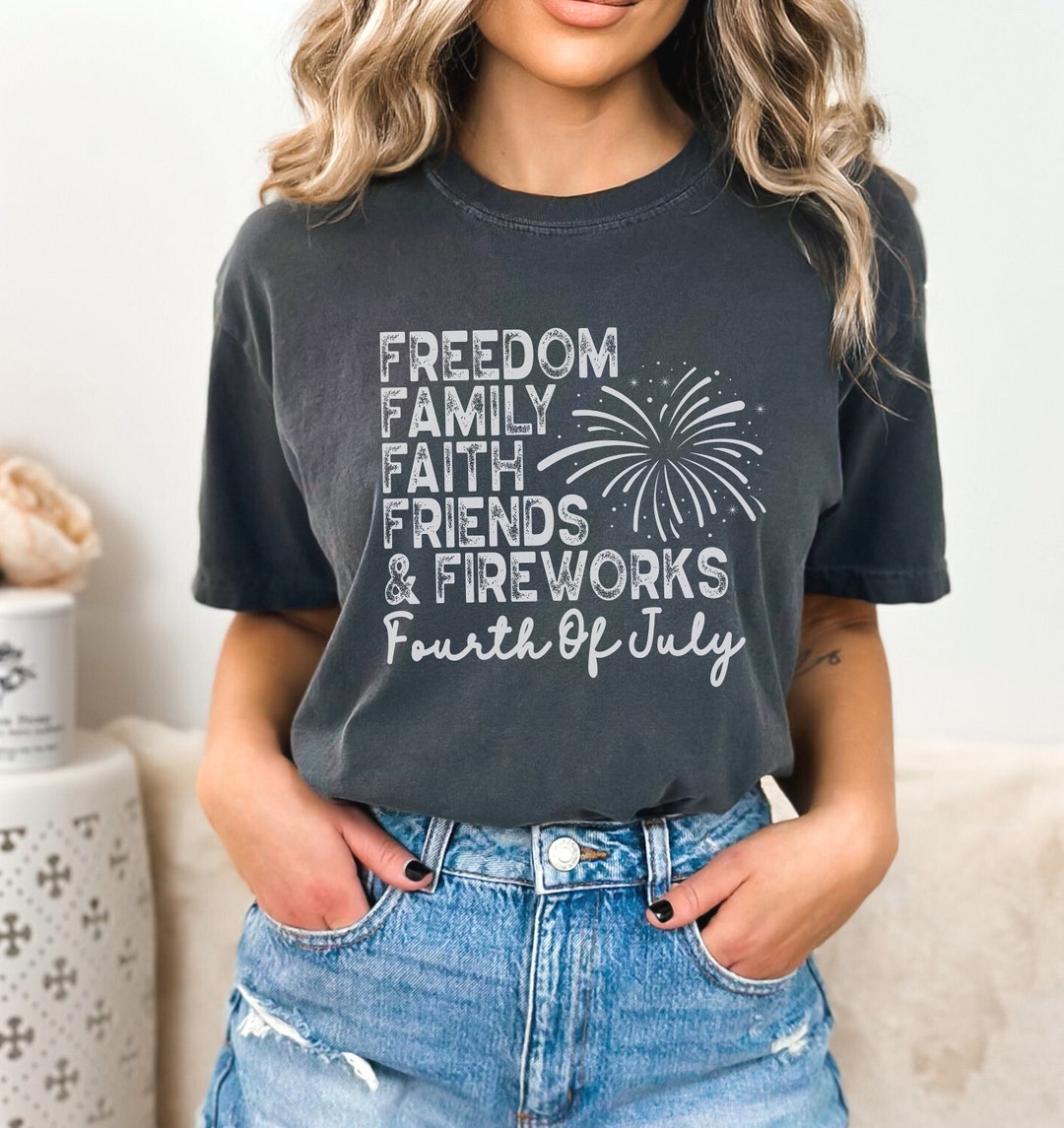 July 4th Shirt, Comfort Colors Tee, Patriotic Tshirt, Fourth of July T-shirt, Freedom Family ...