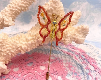 90's Glittery Butterfly Stick Pin