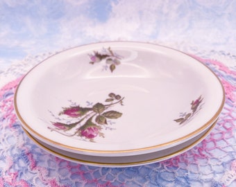 Plaques De Propreté Victoriennes Limoges - Porcelaine Rouge Et Rose - 4 Pièces